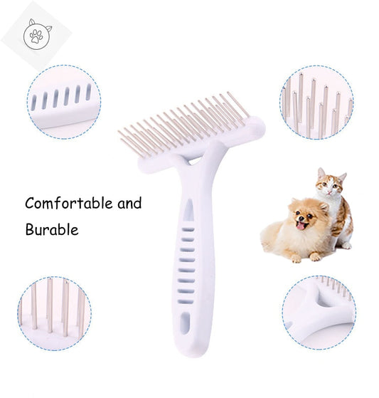 SUPERPET White Rake Comb for Dogs  Brush Short Long Hair Fur Shedding Remove Cat Dog Brush Grooming Tools Pet Dog Supplies