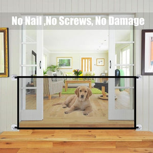 Pet Barrier Portable Folding Fences Breathable Mesh Dog Gate Pet Separation Guard Isolated Fence Dogs Baby Safety Fence