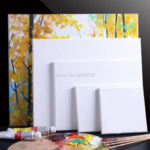 1Piece White Blank Square Artist Canvas For Canvas Oil Painting,Wooden Board Frame For Primed Oil Acrylic Paint