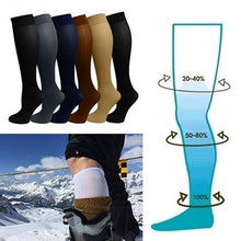 Load image into Gallery viewer, Unisex Socks Compression Stockings Pressure Varicose Vein Stocking knee high Leg Support Stretch Pressure Circulation
