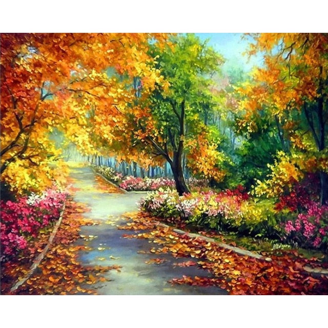 All Size DIY Painting By Numbers Hand-Painted Oil Painting Landscape Picture Paint Drawing On Canvas Home Decoration Unique Gift