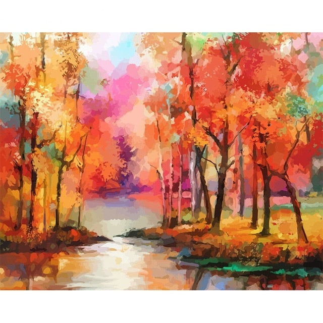 All Size DIY Painting By Numbers Hand-Painted Oil Painting Landscape Picture Paint Drawing On Canvas Home Decoration Unique Gift