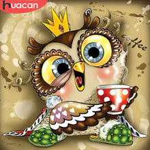 Load image into Gallery viewer, Cartoon Queen Owl 5D Diamond Arts Painting DIY Full Drill Select Square Round Diamonds Craft Supplies Embroidery Rhinestone Painting Home Decoration
