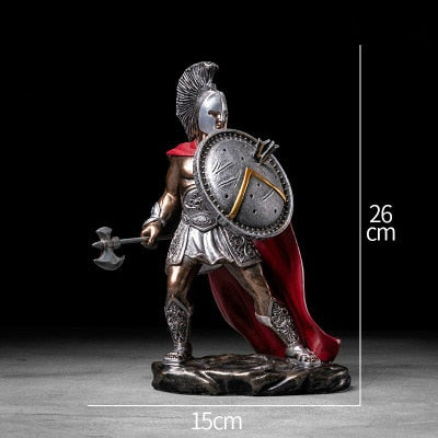 Ancient Rome Ornament Retro Spartan Character Model Resin Craft Figurines Home Decor Spartan Warrior Statue Figure Decorate Gift