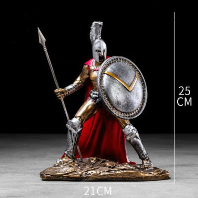 Ancient Rome Ornament Retro Spartan Character Model Resin Craft Figurines Home Decor Spartan Warrior Statue Figure Decorate Gift