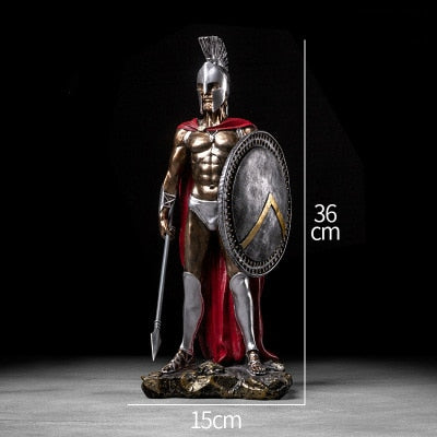 Ancient Rome Ornament Retro Spartan Character Model Resin Craft Figurines Home Decor Spartan Warrior Statue Figure Decorate Gift