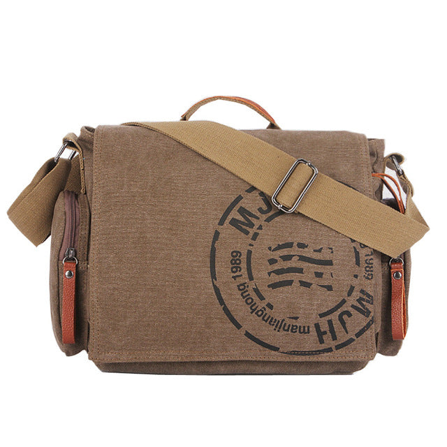 Manjianghong Leisure Canvas Men's Briefcase Bags Quality Guaranteed Man's Shoulder Bag Fashion Business Functional Messenger Bag