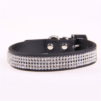 Dog Bling Pet Collar Rhinestone Crystal Diamond PU Leather Cat Puppy Collar Pet Collars Pets Supplies Dog Accessories