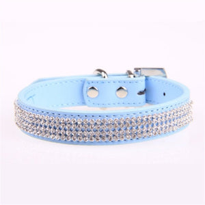 Dog Bling Pet Collar Rhinestone Crystal Diamond PU Leather Cat Puppy Collar Pet Collars Pets Supplies Dog Accessories