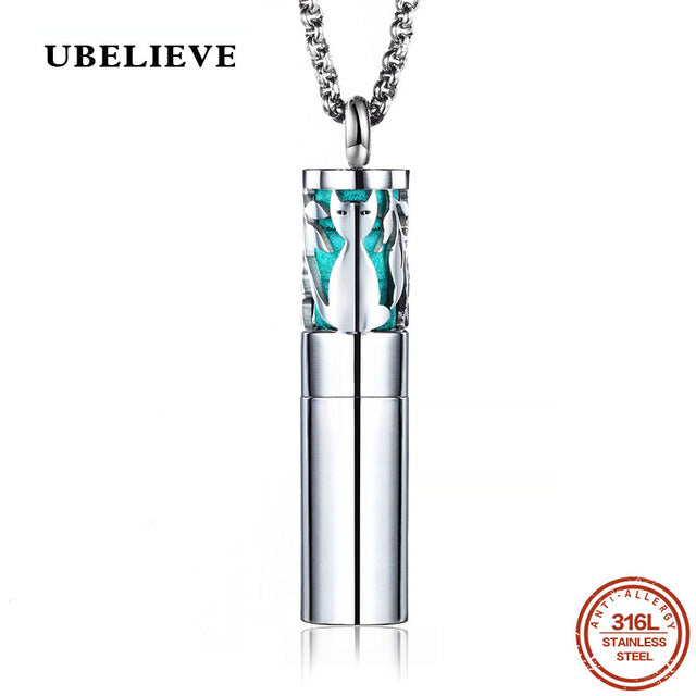 Stainless Steel Vintage Aromatherapy Perfume  Diffuses Essential Oils Necklace Storage Locket Pendant