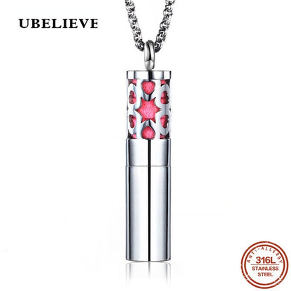 Stainless Steel Vintage Aromatherapy Perfume  Diffuses Essential Oils Necklace Storage Locket Pendant