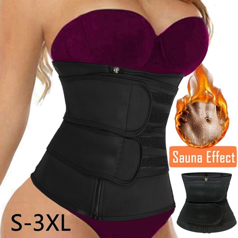 Waist Trainer Body Shaper Corset Sweat Belt Weight Loss Compression Trimmer Workout Slimming Look Make Jeans Fit Better