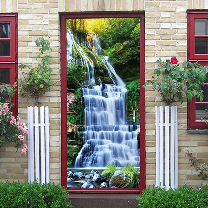 DIY Self-adhesive Natural Scenery Door Wallpaper Home Decor Waterproof Removable Poster Stickers on the Doors Wall Decal