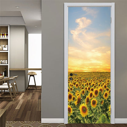 DIY Self-adhesive Natural Scenery Door Wallpaper Home Decor Waterproof Removable Poster Stickers on the Doors Wall Decal