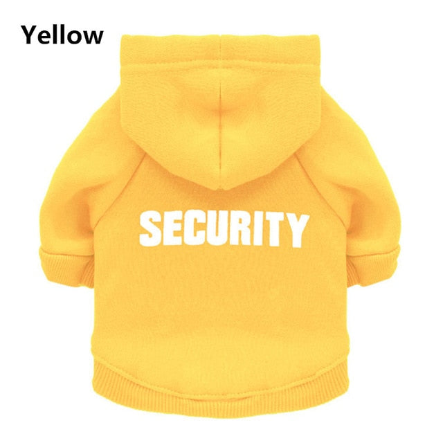 Security Dog Clothes Classic Pet Dog Hoodies Clothes For Small Dog Autumn Coat Jacket for Yorkie Chihuahua Puppy Clothing 10d3S1