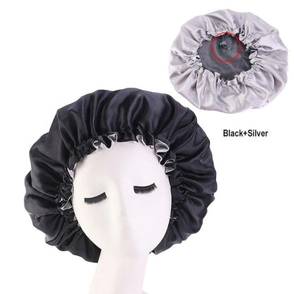 Women Night Sleep Cap Satin Elastic Bonnet Hat For Hair Care Head Cover Adjust Hair Loss Hat Beanies Skullies Islamic New