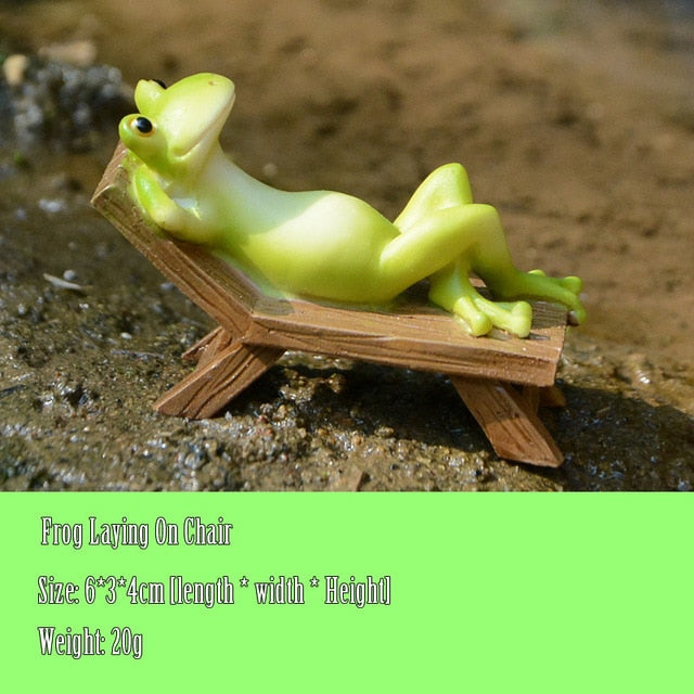 Creative Cute Resin Rural Frog Statue Outdoor Frogs Sculpture For Home Desk Garden Store Decorative Decor Ornament Dropshipping