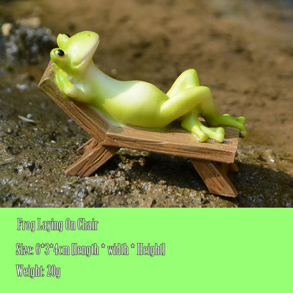 Creative Cute Resin Rural Frog Statue Outdoor Frogs Sculpture For Home Desk Garden Store Decorative Decor Ornament Dropshipping