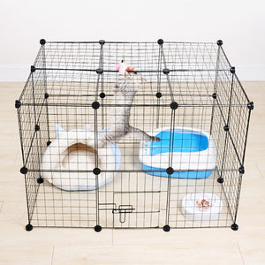 10PC Foldable Pet Playpen Iron Fence Crate Puppy Kennel House Exercise Training Puppy Space Dog Gate Pet Supplies
