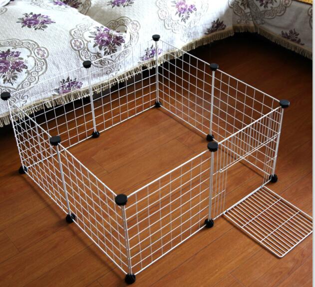 10PC Foldable Pet Playpen Iron Fence Crate Puppy Kennel House Exercise Training Puppy Space Dog Gate Pet Supplies