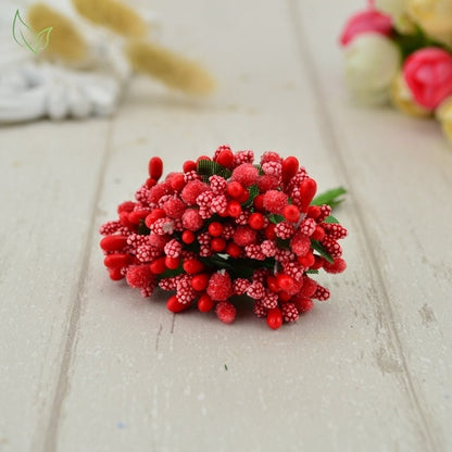 12 pcs stamen sugar handmade artificial flowers Cheap wedding decoration diy wreath needlework Gift box scrapbooking fake flower