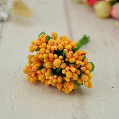 12 pcs stamen sugar handmade artificial flowers Cheap wedding decoration diy wreath needlework Gift box scrapbooking fake flower