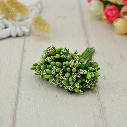 12 pcs stamen sugar handmade artificial flowers Cheap wedding decoration diy wreath needlework Gift box scrapbooking fake flower