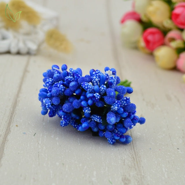 12 pcs stamen sugar handmade artificial flowers Cheap wedding decoration diy wreath needlework Gift box scrapbooking fake flower