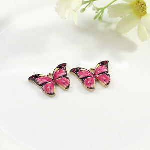10pcs Color Printed Alloy Butterfly Pendant DIY Craft Supplies Materials Earring Necklaces Jewelry Accessory Decoration Supplies