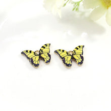 Load image into Gallery viewer, 10pcs Color Printed Alloy Butterfly Pendant DIY Craft Supplies Materials Earring Necklaces Jewelry Accessory Decoration Supplies
