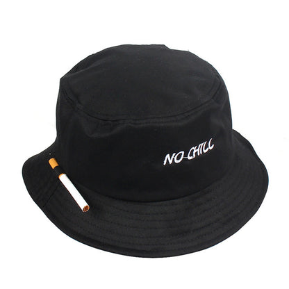 Cigarette Embroidery Bucket Hat Men Women Hip Hop Fishing Cap Adult Panama Bob Hat Summer Lovers Flat Hat Cotton NO CHILL