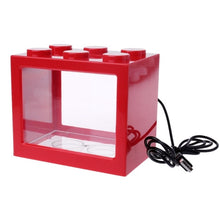 Load image into Gallery viewer, USB Mini Aquarium Fish Tank With LED Lamp Light Betta Fish Fighting Cylinder
