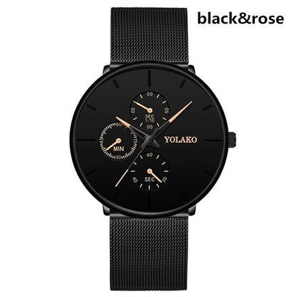 Relogio masculino men's watches male quartz watch male watch casual thin mesh steel male watch water-proof water designer sport watch