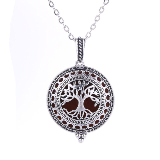 Choose Aromatherapy Necklace Vintage Flower Butterfly Essential Oil Diffuser Necklace Perfume Lockets Pendants