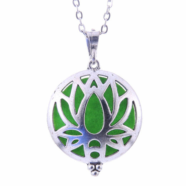 Choose Aromatherapy Necklace Vintage Flower Butterfly Essential Oil Diffuser Necklace Perfume Lockets Pendants