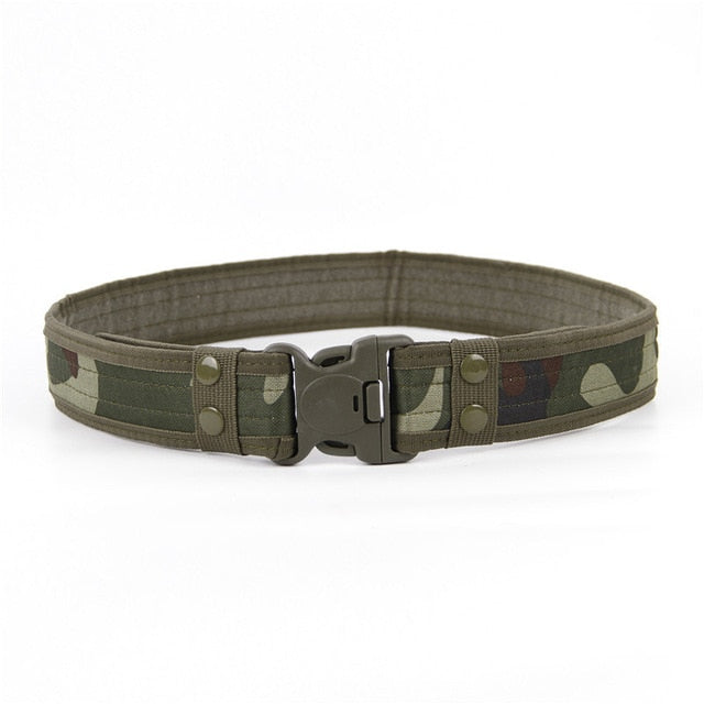 Army Style Combat Belts Quick Release Tactical Belt Fashion Men Canvas Waistband Outdoor Hunting 5-Colors 130cm