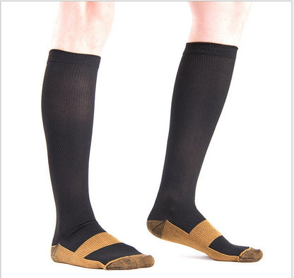 1 Pair Unisex Anti Fatigue Copper Compression Socks Women Men Pain Relief Knee High Stockings