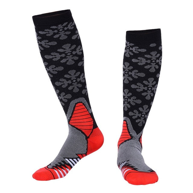 1 Pair Unisex Anti Fatigue Copper Compression Socks Women Men Pain Relief Knee High Stockings