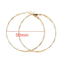 Load image into Gallery viewer, 40mm 60mm 70mm 80mm Exaggerate Big Smooth Circle Hoop Earrings Simple Party Round Loop Earrings for Women Jewelry Choose Style Gold Silver
