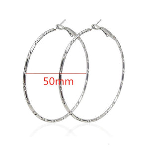 40mm 60mm 70mm 80mm Exaggerate Big Smooth Circle Hoop Earrings Simple Party Round Loop Earrings for Women Jewelry Choose Style Gold Silver