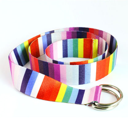 Stylish Checkerboard Belt Canvas Waist Belts Waistband Casual Style Checkered Black White Belt