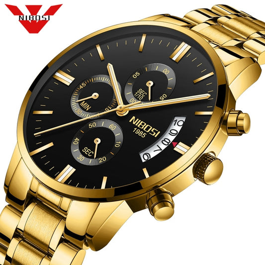 43mm Mens Gold Luxury Watches Famous Top Brand Men's Fashion Casual Dress Watch Quartz Movement Wristwatches