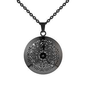 Womens Aromatherapy Diffuser Locket Perfume Essential Oil Necklace Stainless Steel Locket with Felt Pads For Woman