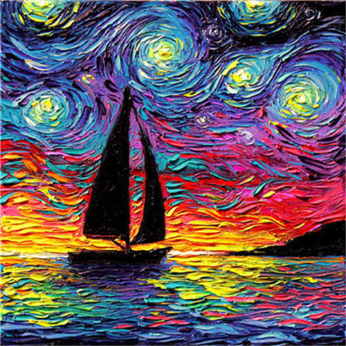 Starry Night 5D Diamond Painting Animals DIY Full Drill Square Round Diamonds Cross Stitch Embroidery Rhinestone Painting Home Decor