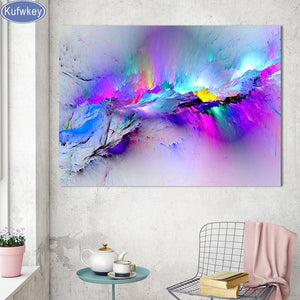 Abstract Explosion of Color 5D Diamond Dotz Painting DIY Full Drill Square Round Diamonds Arts Crafts Embroidery Rhinestone Painting Home Decoration