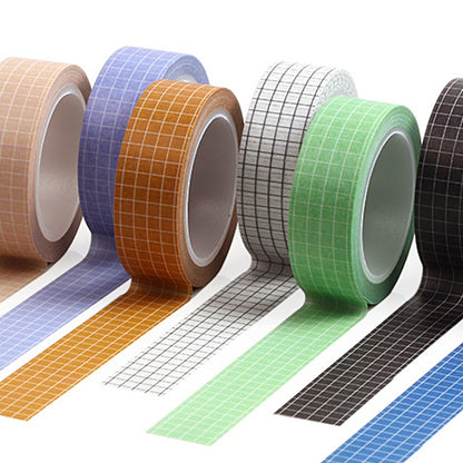 10M Pure Color Grid Washi tape set Colored masking tape Craft Supplies Washy Tape Washitape for Diamond Art