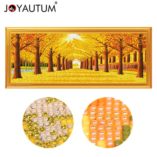 Wide-panel Golden Tree Diamond Painting Kit DIY Full Drill Select Square Round Diamonds Arts Crafts Embroidery Diamond Paintings Home Décor