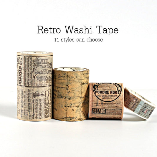 Retro Washi Tape set Vintage Decoration Scrap booking Old Look Masking Washitape Decorative Art Craft Supplies Stickers