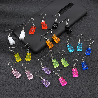 Gummy Bear Dangle Earring Womens Retro Fashion Styligh Candy Earring Drop Style Earrings Choose Color Great Gift