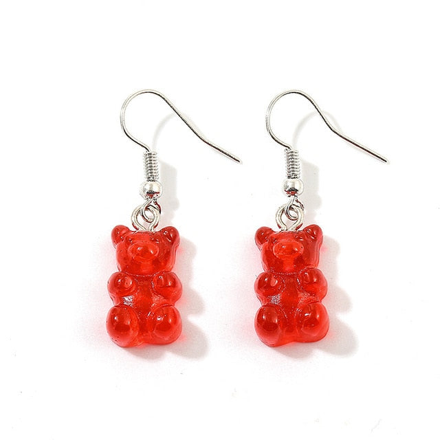 Gummy Bear Dangle Earring Womens Retro Fashion Styligh Candy Earring Drop Style Earrings Choose Color Great Gift